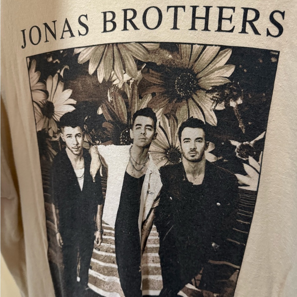 Jonas Brothers Graphic Beige T-Shirt